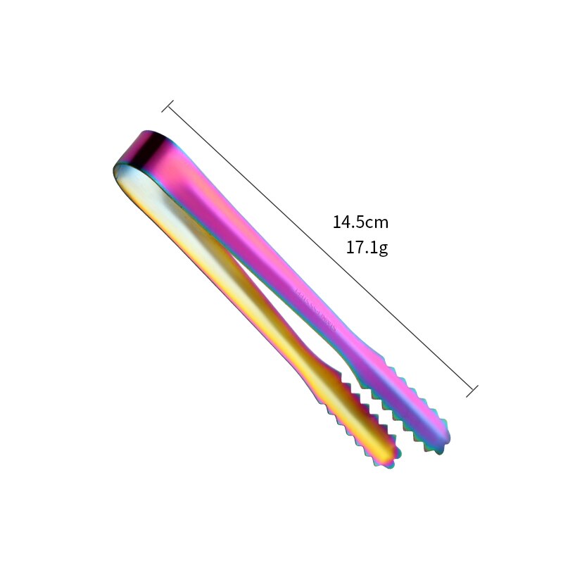 1Pc Fleisch Zangen Edelstahl Brot Clip Gold Geschirr Multi-funktion Eis Salat Tong Lebensmittel Server BBQ Grill Party Zubehör: Regenbogen Nein.0 / 10Stck