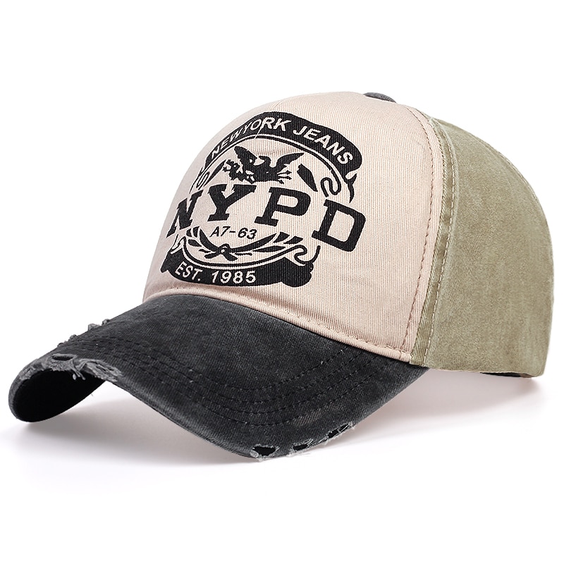NYPD stampa Cappello Da Baseball EST 1985 Cotone Lavato cappello papà cappelli di sun di modo Regolabile Hip-hop cap Uomo Donna snapback Cappellini gorras: dark grey army green