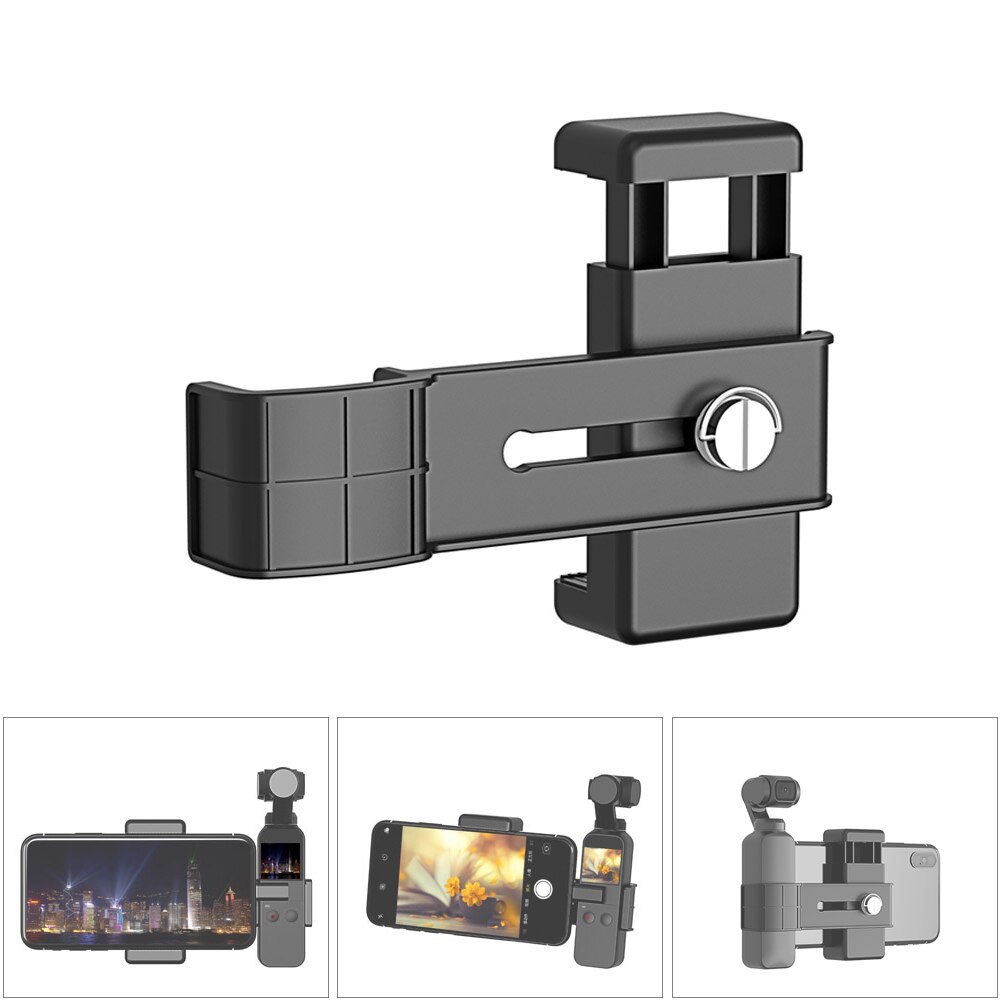 PULUZ-Soporte de pinza para móvil, montaje de trípode para DJI OSMO Pocket, soportes de extensión fijo, 1/4 pulgadas