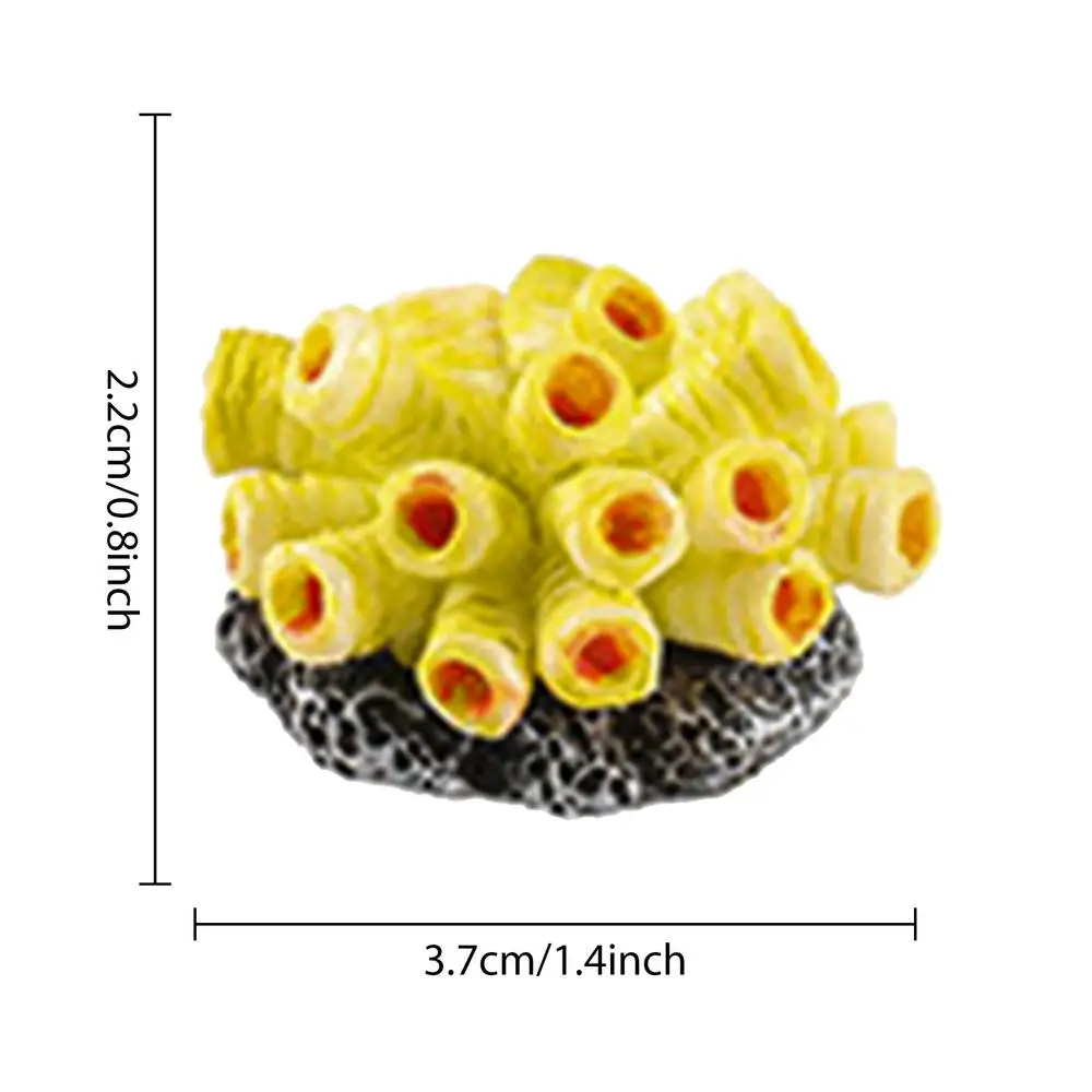 Klein koraal aquarium decor Tiny Sea Coral kunstmatig decor aquarium decor voor aquarium aquarium dierenterrarium en familie: Bruin