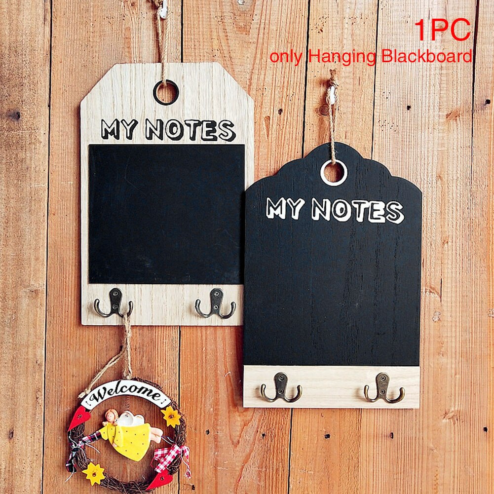 Wordpad Wall Mounted Home Decor Message Board Hanging Blackboard Practical With Hooks Blank Office Kitchen School Supplies