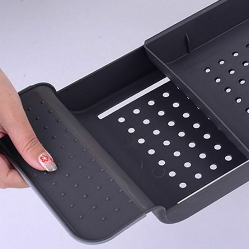 Adjustable Bathtub Tub Shelf Caddy Rack Shower Holder Rack Storage Tray Over Bath Organizer Bathroom Kitchen Accessories RT99