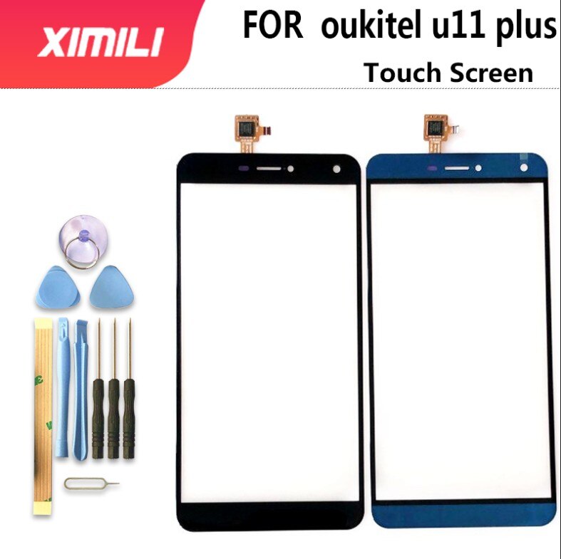 Originele Zwart Voor Oukitel U11 Plus Touch Screen Panel Digitizer Glas Sensor + Gereedschap