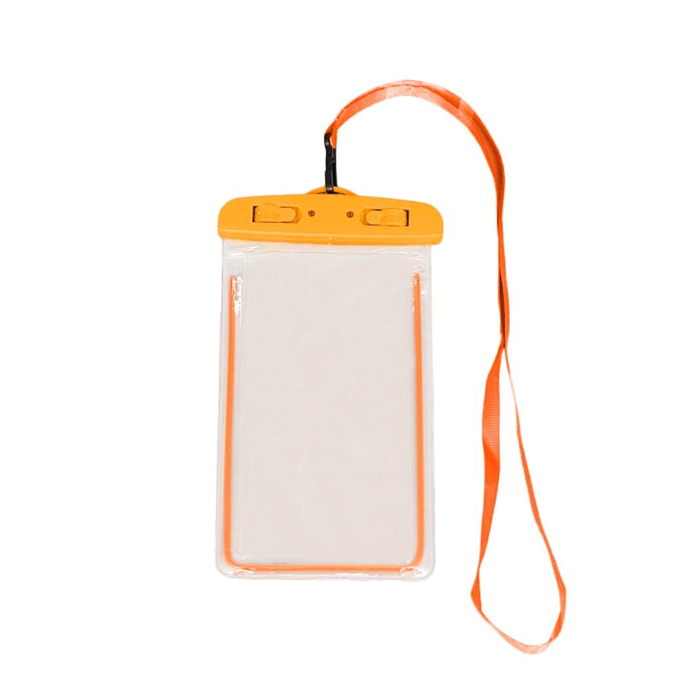 Zomer Lichtgevende Waterdichte Pouch Zwemmen Gadget Strand Dry Bag Phone Case Camping Skiën Houder Voor Mobiele Telefoon 3.5- 6 inch: Orange