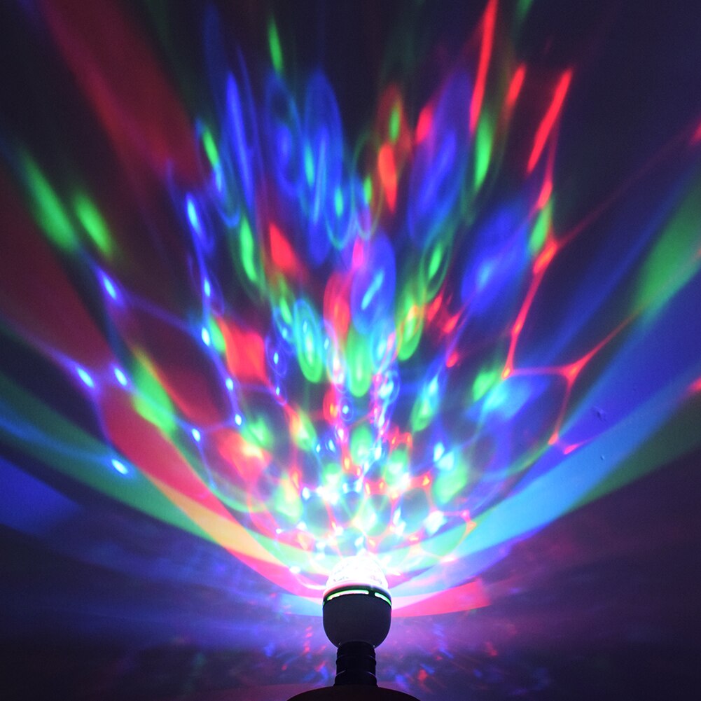 E27 ac 110v 220v 240v led scenelys/lampe rgb festlys 3w fargerike pærer dj lysshow automatisk roterende lamper romantisk lampada