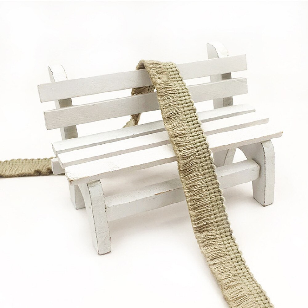 YACKALASI 50 Yds/Lot Short Fringe Tassel 100% Cotton Trimming Hanging Fringe For Curtain Dance Dress Appliques Trims 1.5cm Wide: khaki