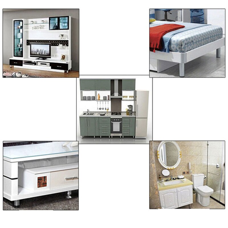 Stainless Steel Furniture Height Metal Adjustable Legs Feet Cabinet Table Sofa Bed Chair Legs Furniture Support Hardware thicken