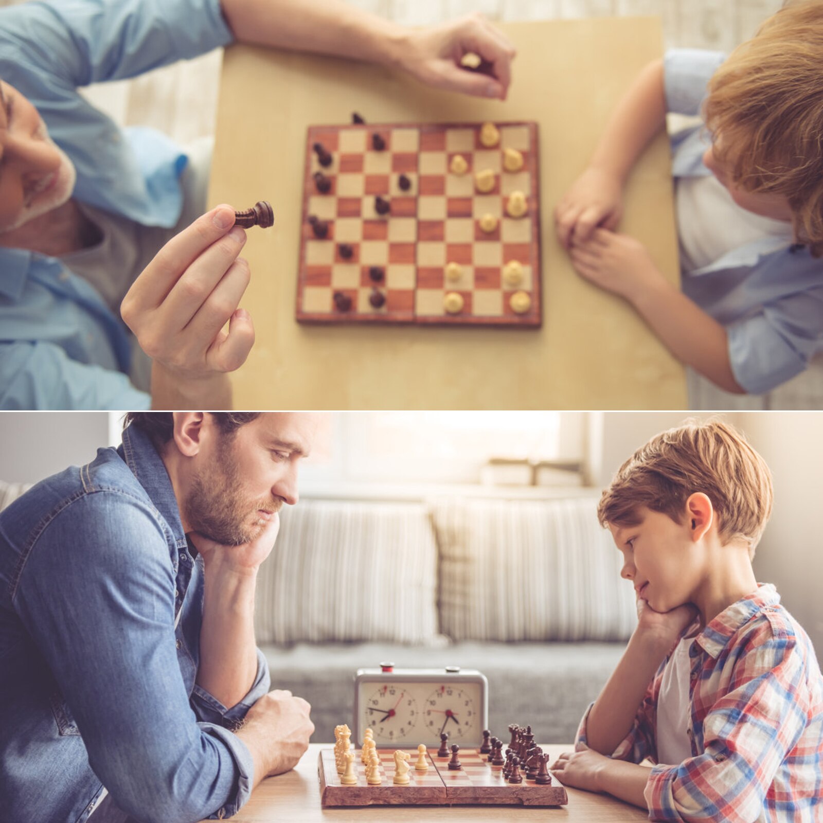 Juego de ajedrez 2 en 1 para familia, amigos y adultos, ajedrez magnéticos clásicos