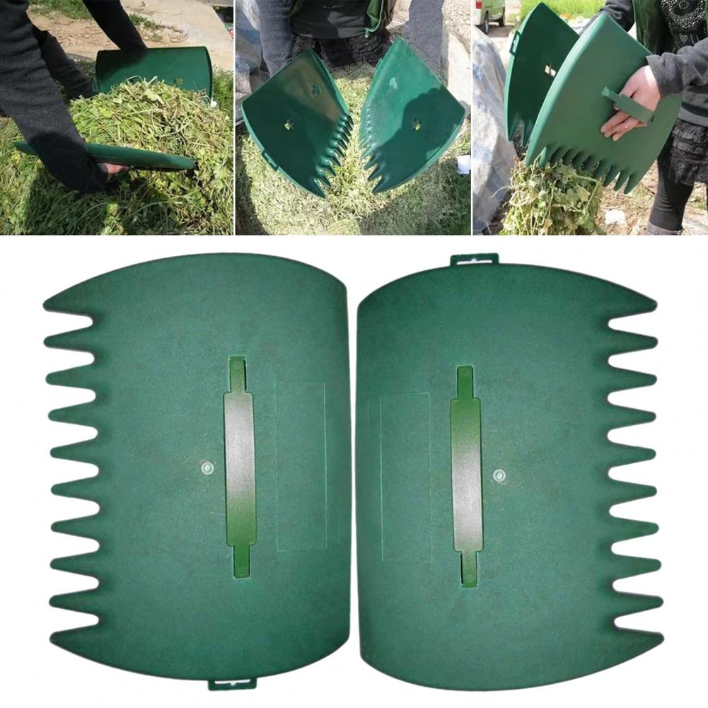 2 Stück Blatt Rechen Schaufeln bequeme Blatt Clip Hausgarten Blatt Sammler greift Werkzeuge ruhigen Hof Arbeit Rechen