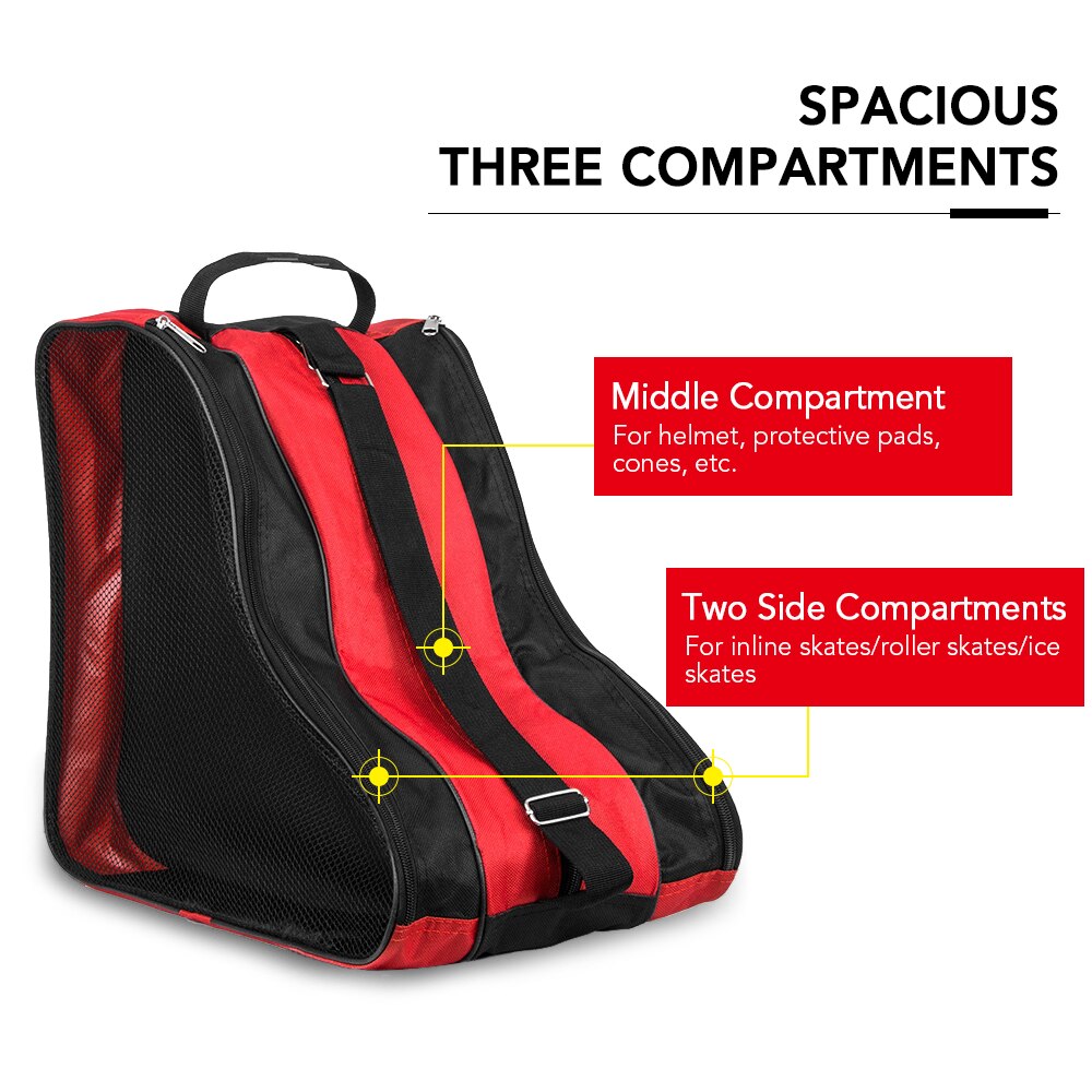 3 Layers Kids Breathable Skate Carry Bag Case for Kids Roller Skates Inline Skates Ice Skates Sports Shoes Bag Carry Bags