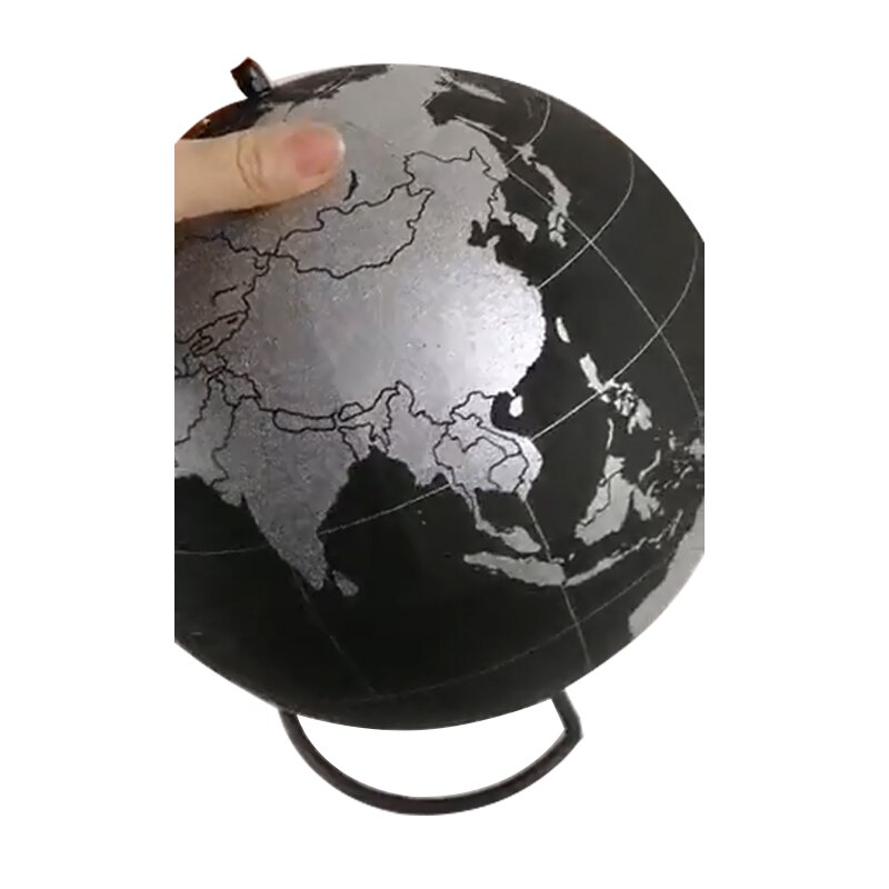 Mellom sølv kork tre tellurion sølv jordkloder marmor kart hjemmekontor dekorasjon verdenskart oppblåsbar trening geografi kart