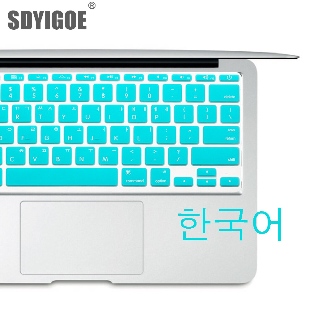 Korean Keyboard Cover for MacBook air 11 inch 11.6 air A1465 A1370 US key laptop keyboard protective film Korean display