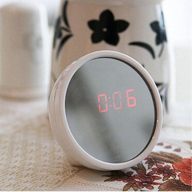 Multi-function Digital Mirror Alarm LED Clock Desk Table Transparent Clocks with Speaker LED Display Desk Mirror Clock Xmas