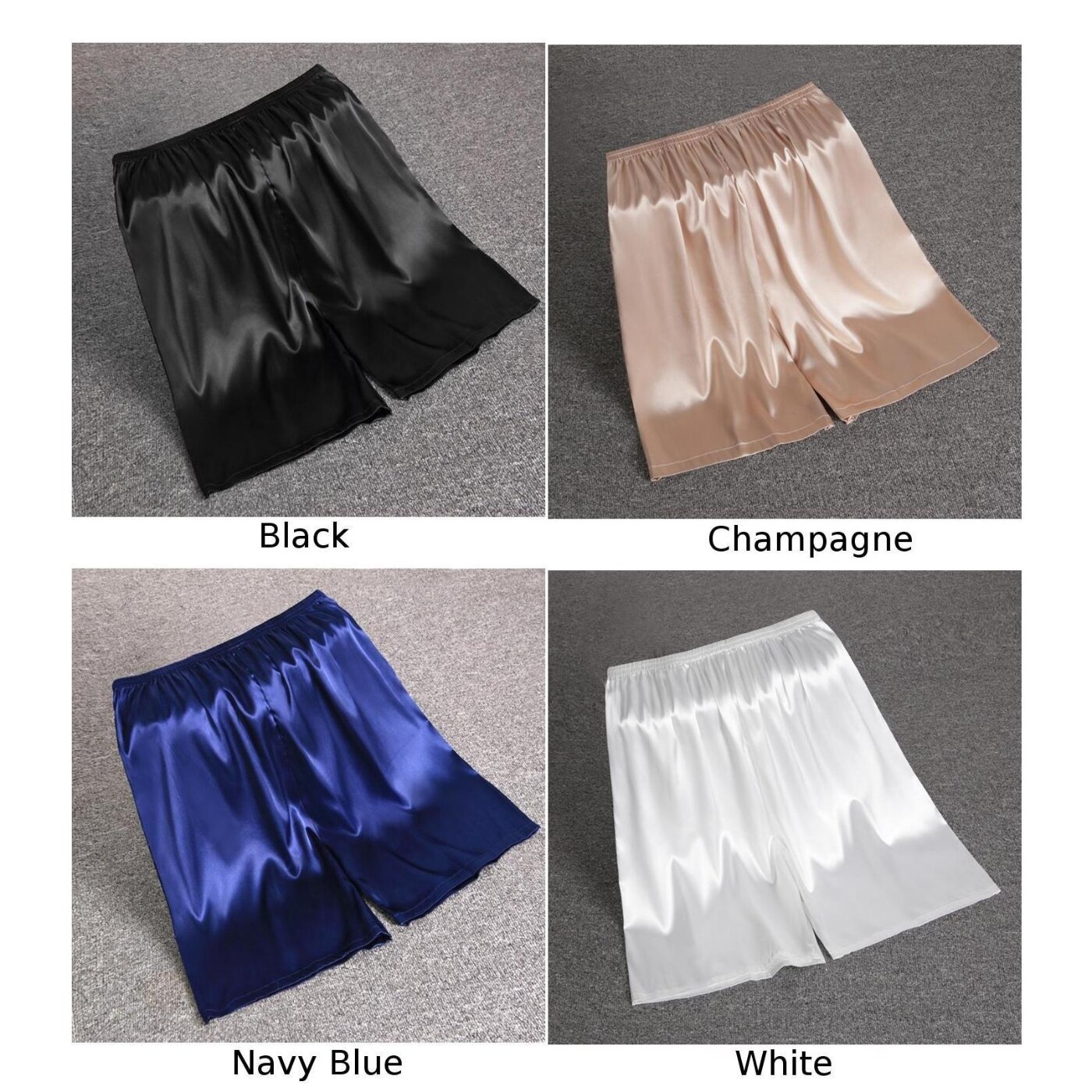 Mannen Elastische Taille Zijde Satijn Pyjama Shorts Nachtkleding Pocket Broek Bodems Mannen \ 'S Kunstmatige Zijden Pyjama Thuis Shorts