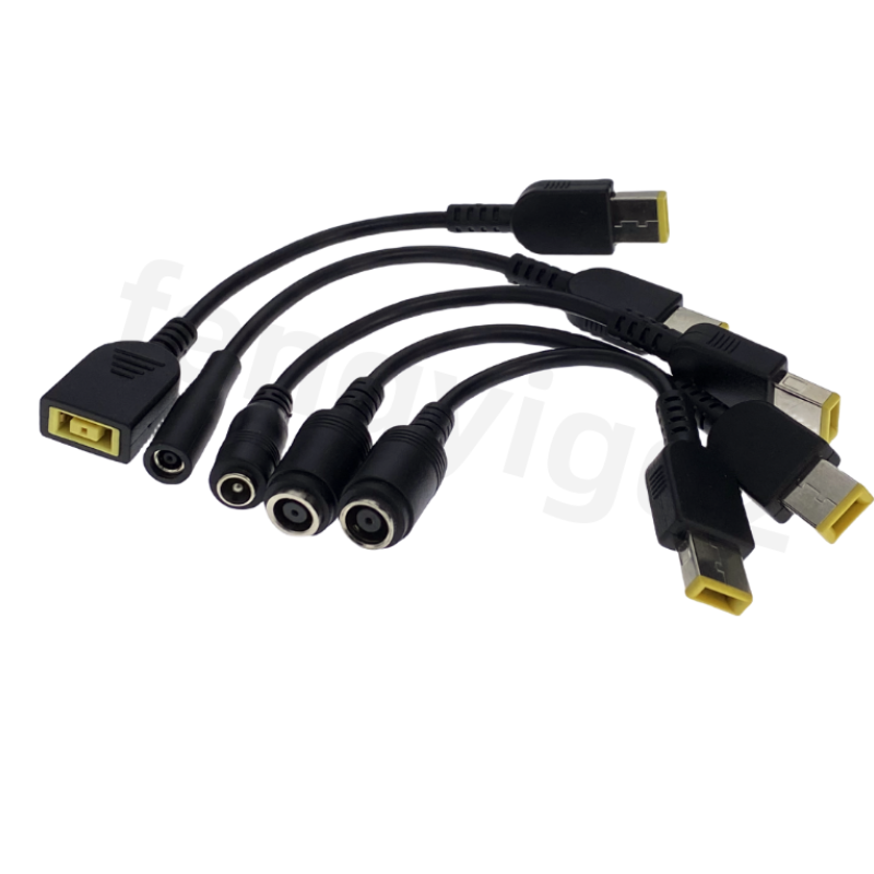 Câble adaptateur pour ordinateur portable carré mâle à 4.5*3.0mm 5.5*2.1mm 7.4*5.0 7.9*5.5mm femelle cordon de convertisseur de chargeur d'alimentation cc pour Lenovo hp
