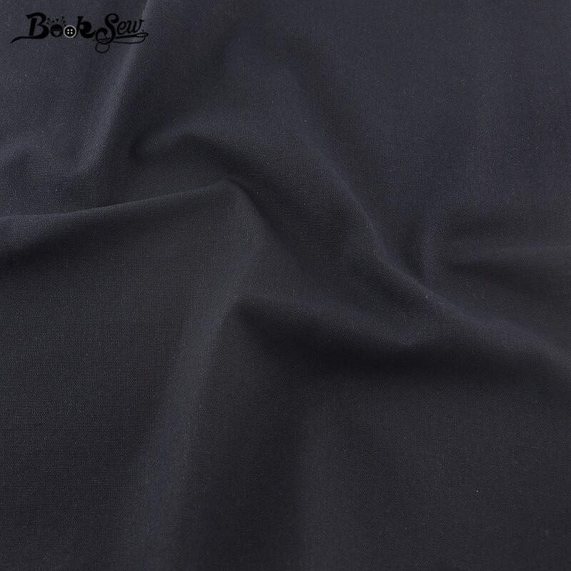 Booksew Textile Cotton Linen Fabric Dark Blue Color Sewing Material For Tablecloth Bag Curtain Cushion Pillow Zakka Tissu CM