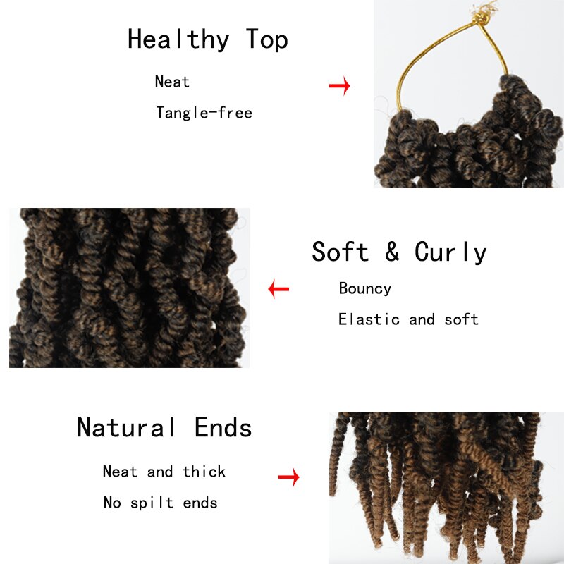 LISI chica pasión Twist pelo Crochet extensiones de trenzado trenzas de ganchillo sintéticas primavera Pelo trenzado para esponjoso