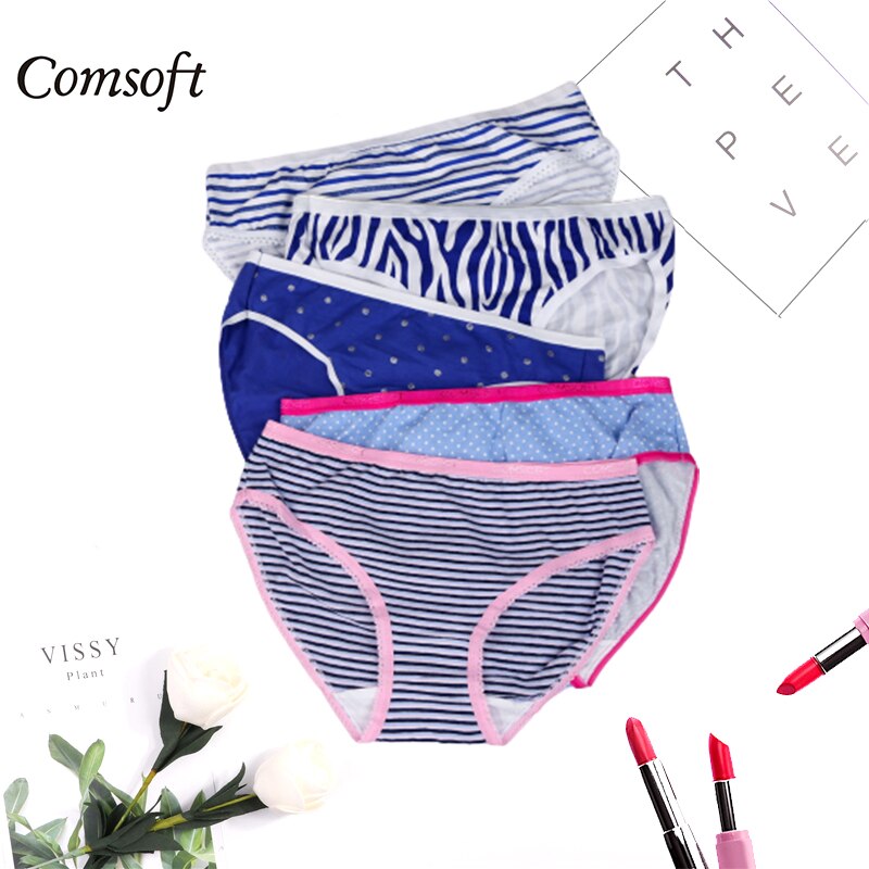 Comsoft cotton women underwear panties women Panties mid waist random color Women's Underpant