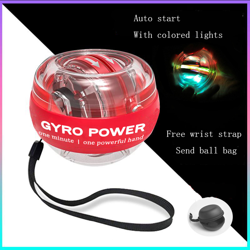 Rainbow Led Muscle Power Ball Wrist Ball Trainer Relax Gyroscope Powerball Gyro Arm Exerciser Strengthener Fitness Equipments: 9