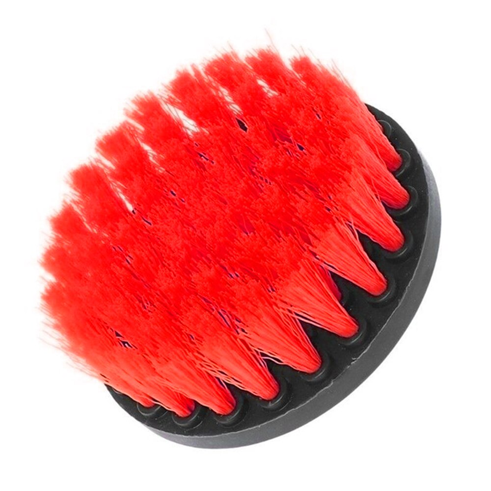 Drill Brush All Purpose Cleaner Scrubbing Brushes for Bathroom Surface Grout Tile Tub Shower Kitchen Auto Care Cleaning Tools: red 4 inch