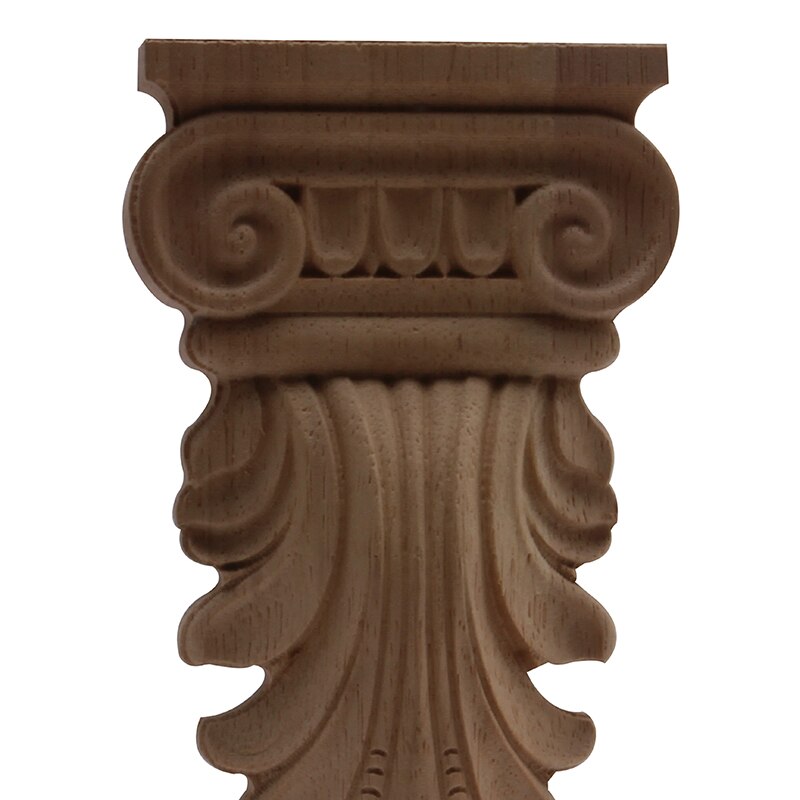 Ornamental Antique Exquisite Wood Carving Lines Stigma Wood Decal Wood Applique Floral Long Leaves Wooden Furniture Feet Cabinet