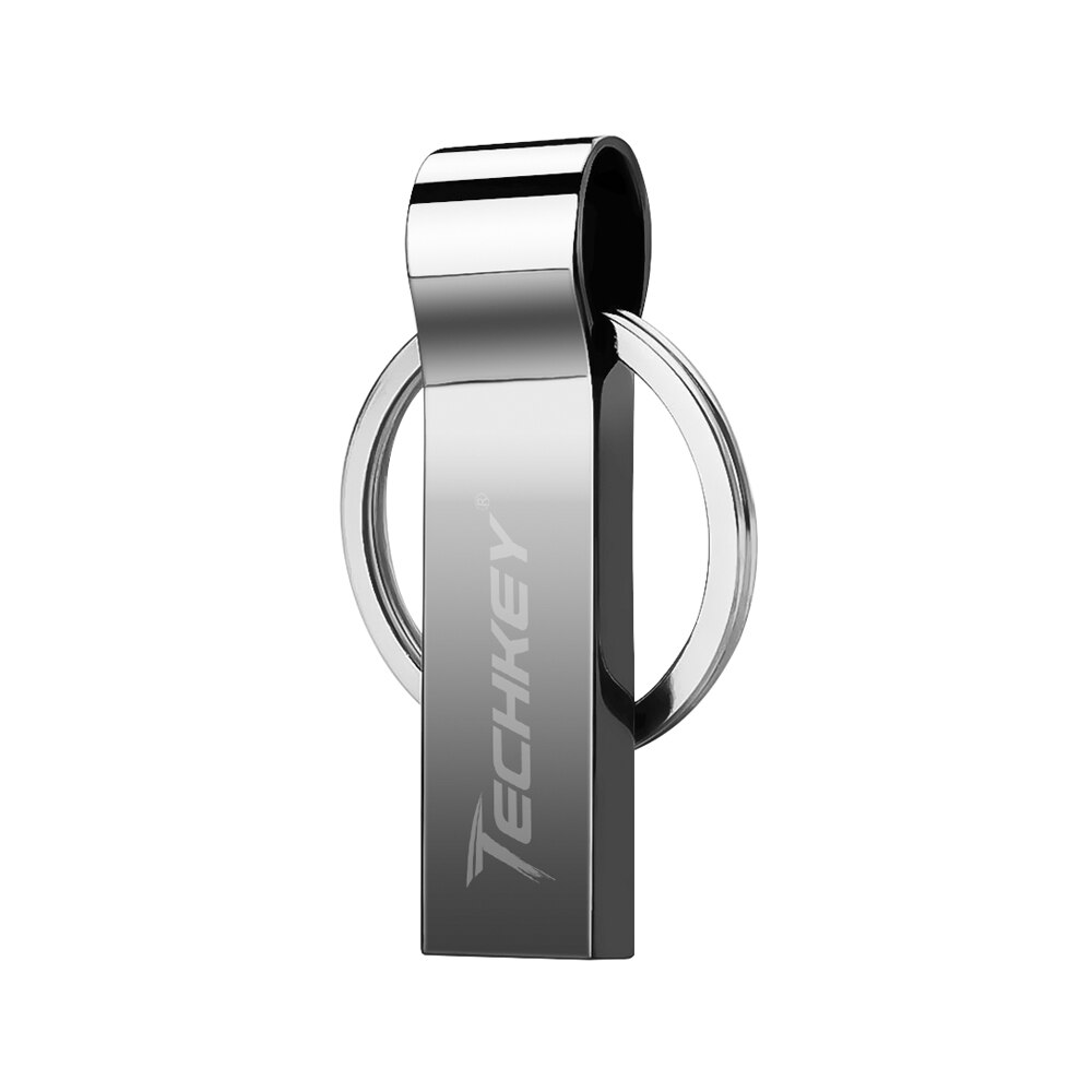 Techkey Pen Drive 8Gb 32Gb 128Gb Waterdicht Metalen Memory Stick Флешка 4Gb 16Gb 64gb Pendrive Gadżety Usb Usb 2.0: 32GB / Gray
