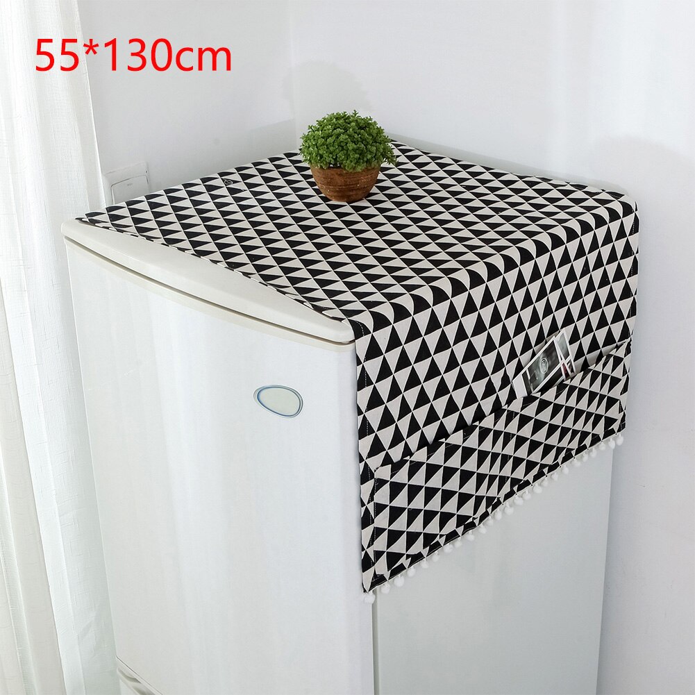 Taske vaskemaskine betræk husholdning med lommer tilbehør støvtæt vaskbar til køkken vaskemaskine låg beskytter blomster opbevaring: 6