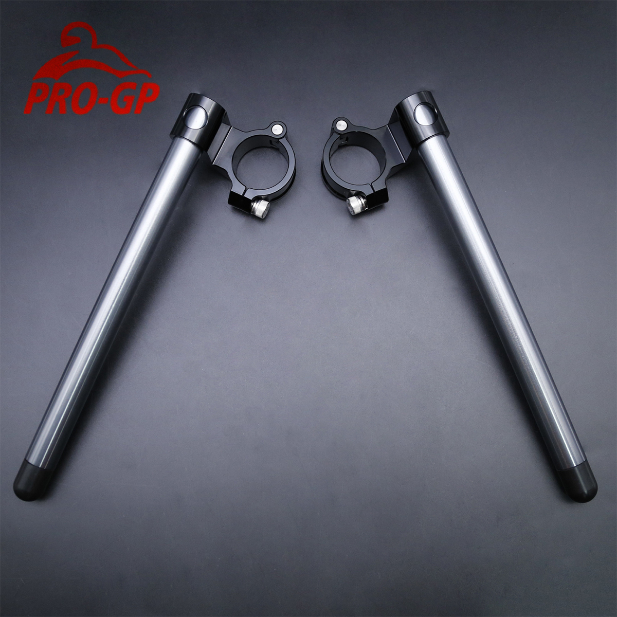 Motorcycle CNC Cafe Racer Handlebar Racing 37 41 45 48 50MM Clip On Fork Handle Bar 1.5 Inch Riser Rised Clip on