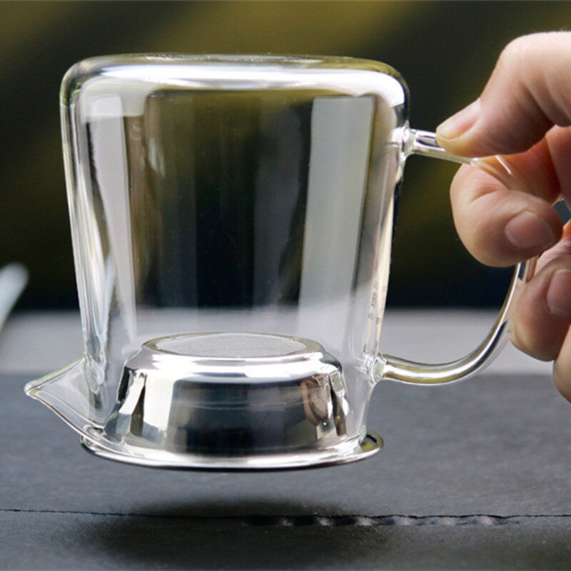 Varmebestandigt højborosilikatglas te kande te sæt tilbehør klart glas fair krus kinesisk te skille mælkekande