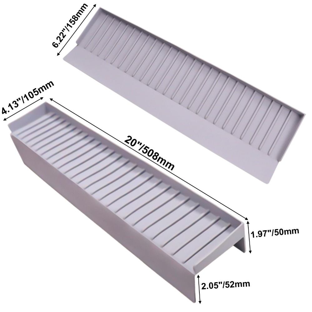 Durable Silicone Sink Edge Protector 4 IN x 20 IN Upgrade Sink Counter Protector Can Be Cropped Sink Splash Guards Kitchen