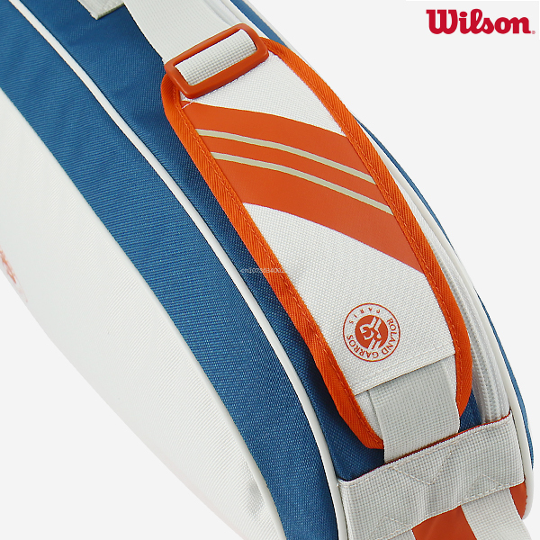 Wilson 2024 Team Roland Garros Rugzak Frans Open Multifunctionele Grote Capaciteit Oranje Blauw Grijs Dubbele Schouder Tennistas