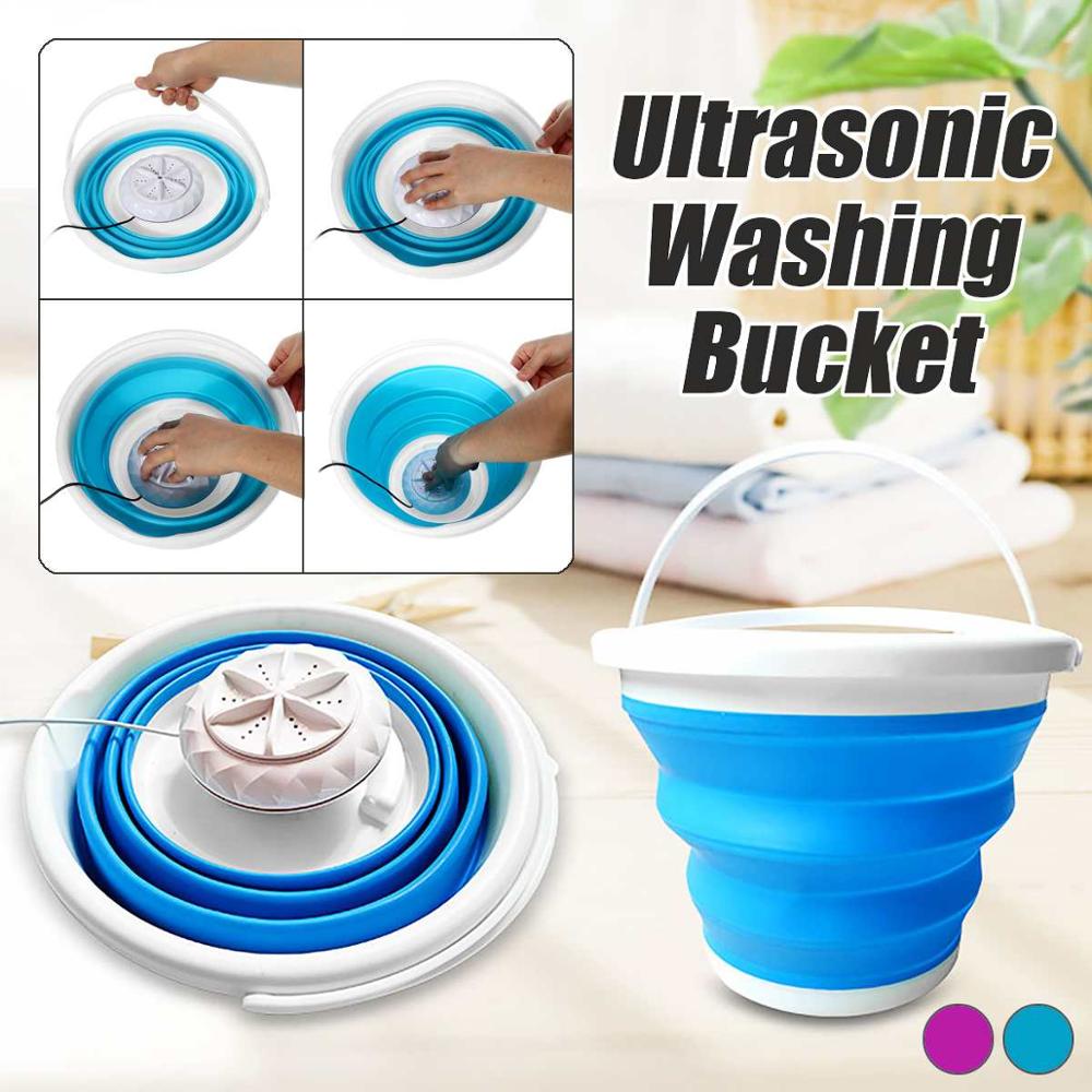 Mini-wasmachine, draagbaar, opvouwbaar, 10 liter, 24 W, ultrasone