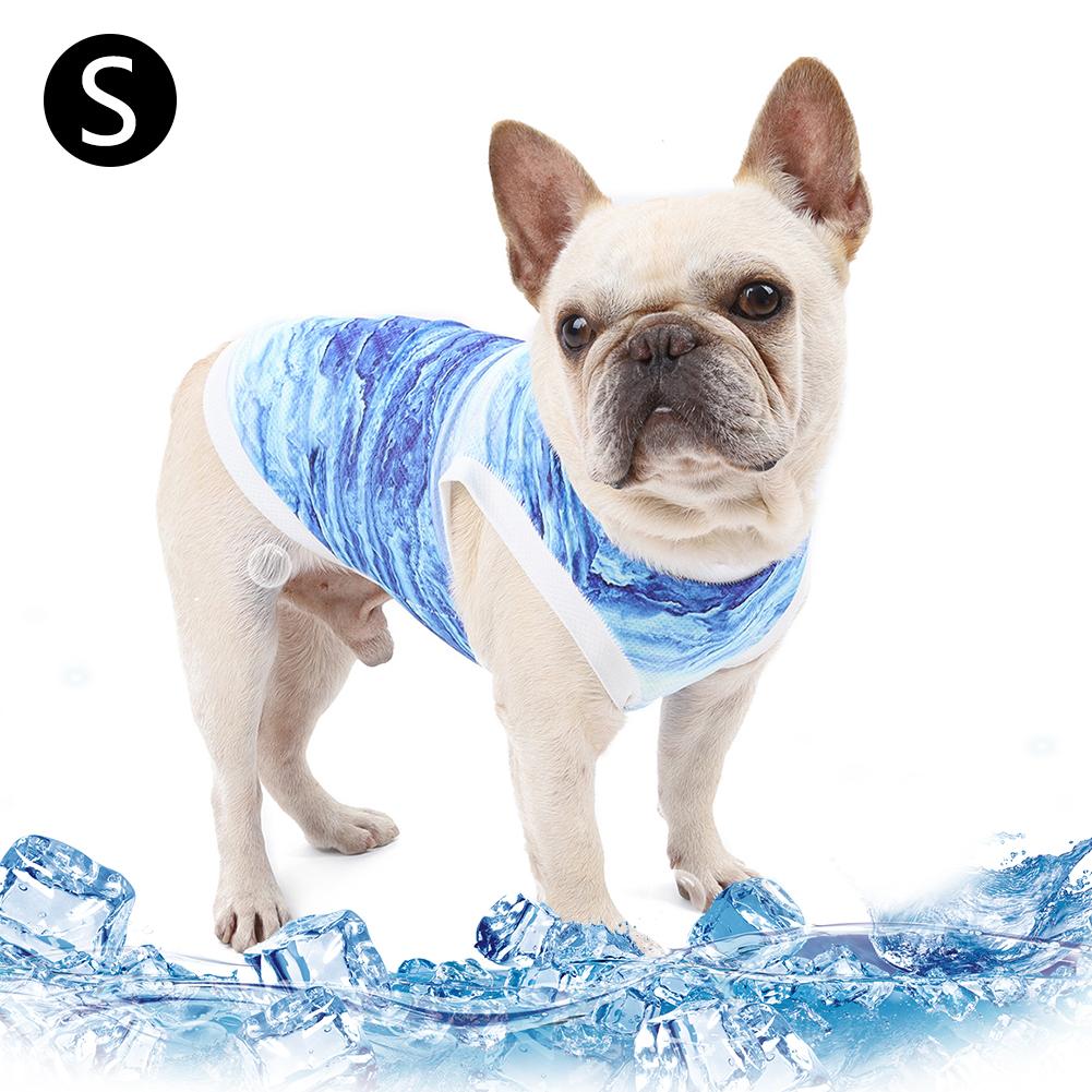 Hund kylväst andas sommar värmeslag husdjur hund kylkläder husdjur mesh väst kappa quick cool release husdjur hund kläder: M