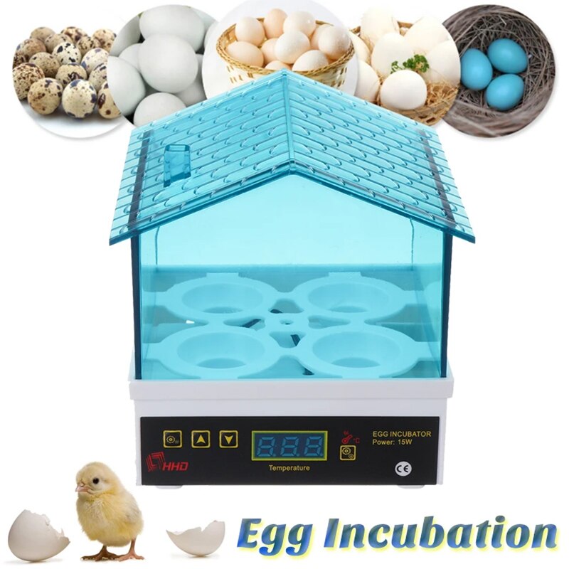 Automatic Digital HHD 4 Eggs Incubator Mini Hatcher Machine Poultry Fully Household Egg Hatching Breeding Machine Small Brooder