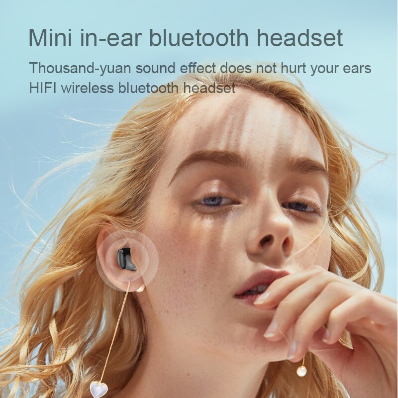 Mini In-Ear 5.0 Bluetooth Oortelefoon Draadloze Hifi Headset Met Microfoon Sport Oordopjes Handsfree Stereo Geluid Koptelefoon Voor Alle telefoons