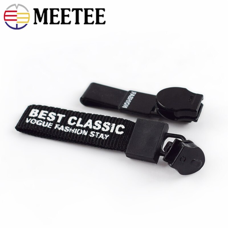 Meetee 10pcs 5# Anti-loading Zipper Sliders for Waterproof Reverse Installation for Invisible Bag Jacket Nylon Coil Zip Puller