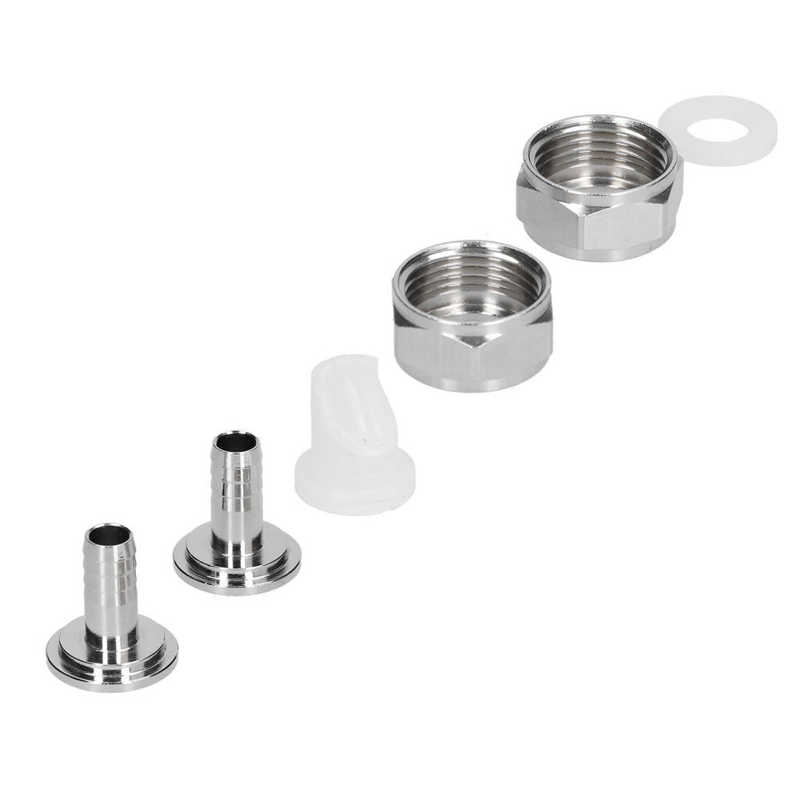 Stainless Steel Beer Keg Coupler Connector Fitting Beer Line Connector Kit Beer Brewing Equipment