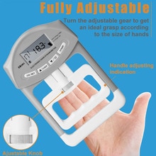 90kg/200 pounds Digital LCD Dynamometer Hand Grip Power Fitness Measurement Strength Training Mucle Developer for Body Building