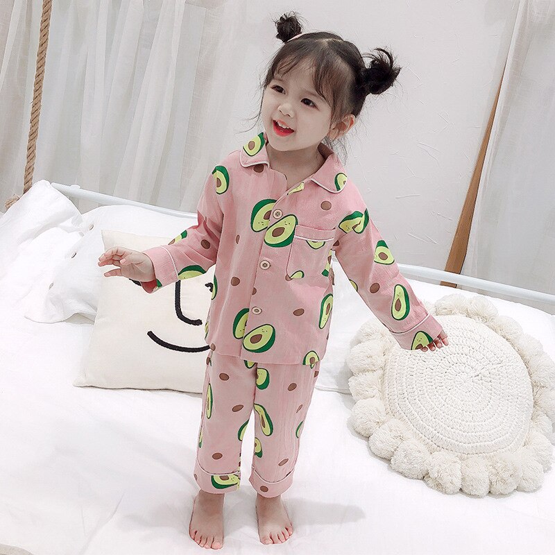 Pajamas kids Baby pajamas cotton children's clothing from 2 to 7 years old cotton autumn pajamas set 3-8Y clothing: D23305EL-pink / 4Tfit height 90cm