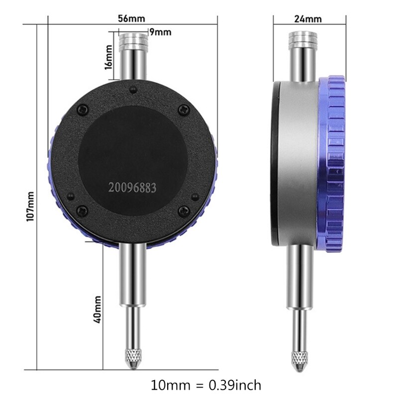 High-precision Pointer Industrial Dial Indicator 0-10 mm Stable Performance Table with Lug Back Measurement Dial Gauge instrumen