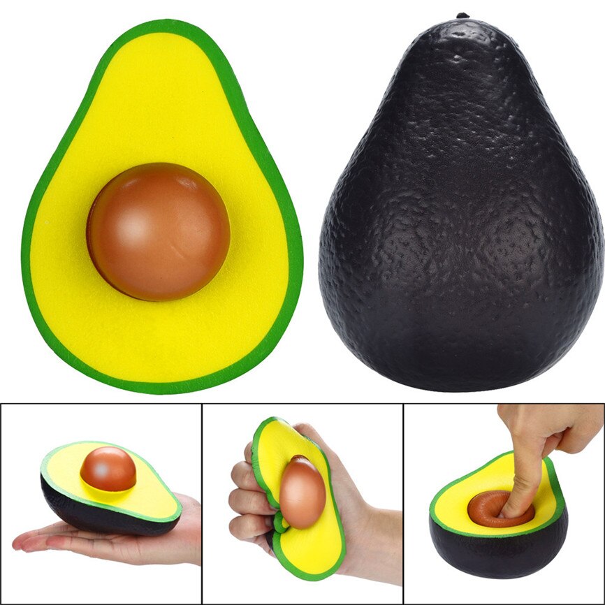 Cartoon Squish Toys Simulated Avocado Slow Rising Cream Scented Squeeze Stress Relief Toys Squishy Squeeze Novelty