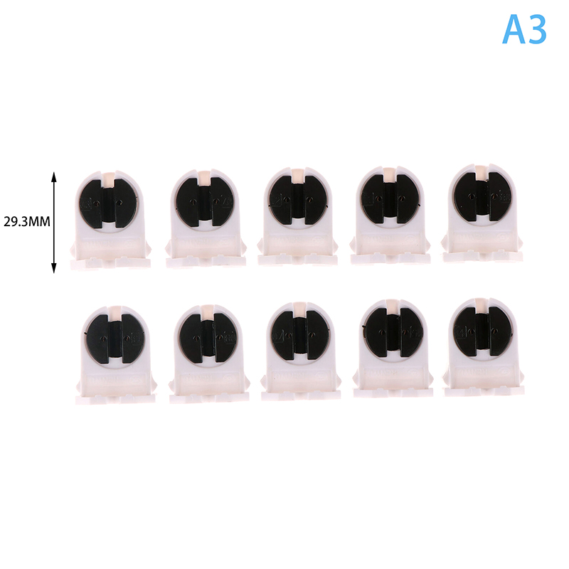 10 Pezzi casa T5 Portalampada G5 base non deviato Portalampada Resistente al Calore AC500V 2A per portato Supporto per Tubo di Luce Fluorescente: Blu
