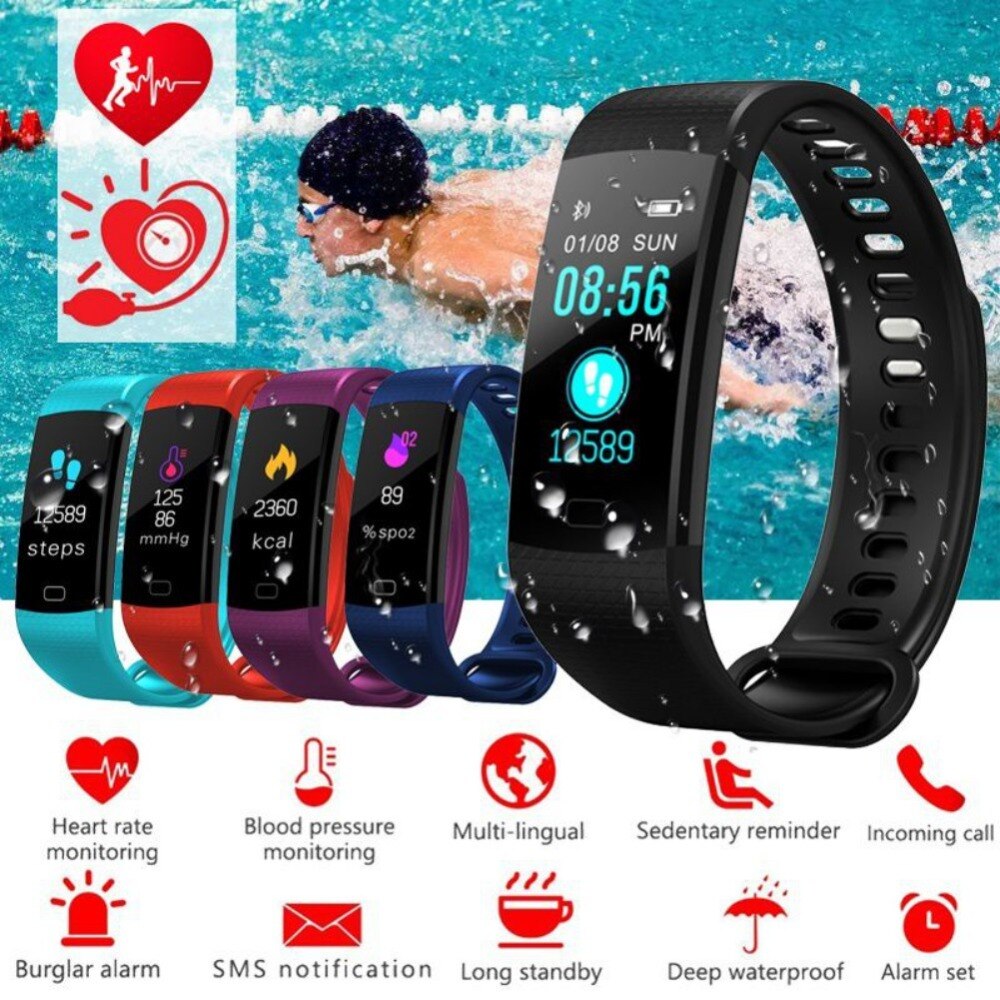 Health Tracker Smart Fitness Sport Tracker Smart Bracelet Replacement Intelligent Wristband Heart Rate Blood Pressure Monitor