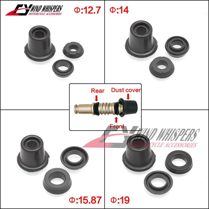 Motorfiets universele Koppeling en rem master cilinder oliekeerringen ring Seals rubber diameter: 12.7mm 14mm 15.87mm 19mm