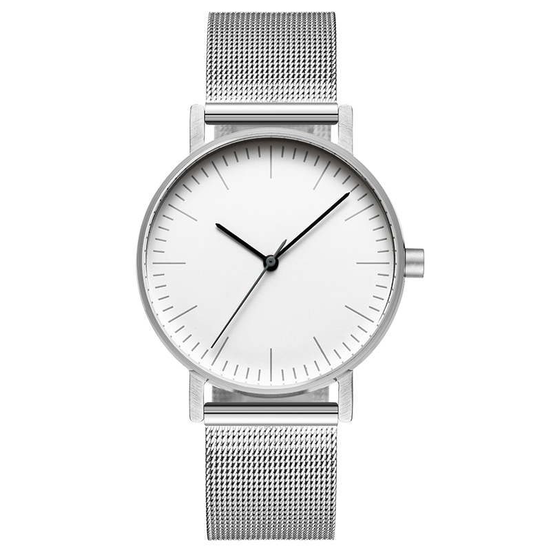 Luxe Eenvoudige Mode Sport Horloge Staal Man Quartz Horloges Voor Mannen Polshorloge Klok Roestvrij Staal Waterdicht Man Horloge