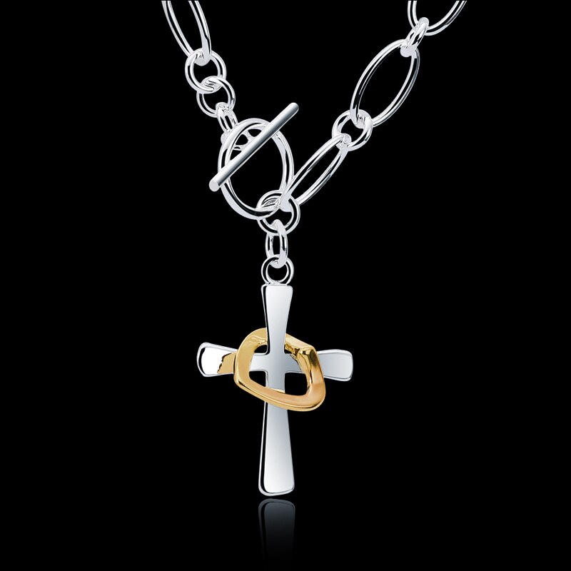 925 Zilveren Kruis Hanger Kettingen Voor Mannen Zilveren Ketting Mode-sieraden Accessoires