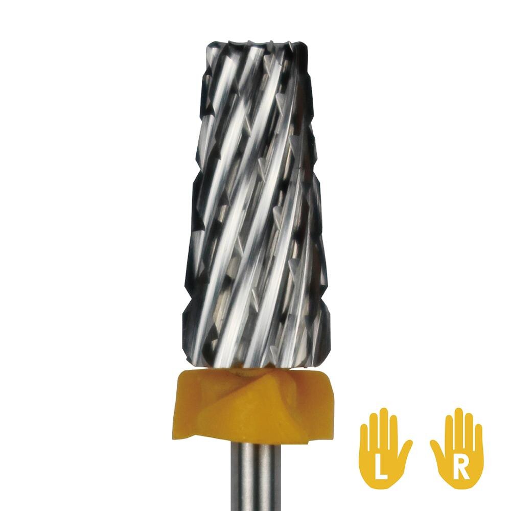 5 En 1 taladro de uñas de forma cónica multifunción, Cross Teeth Edition, broca para máquina de manicura de uñas: Double Coarse -XXC