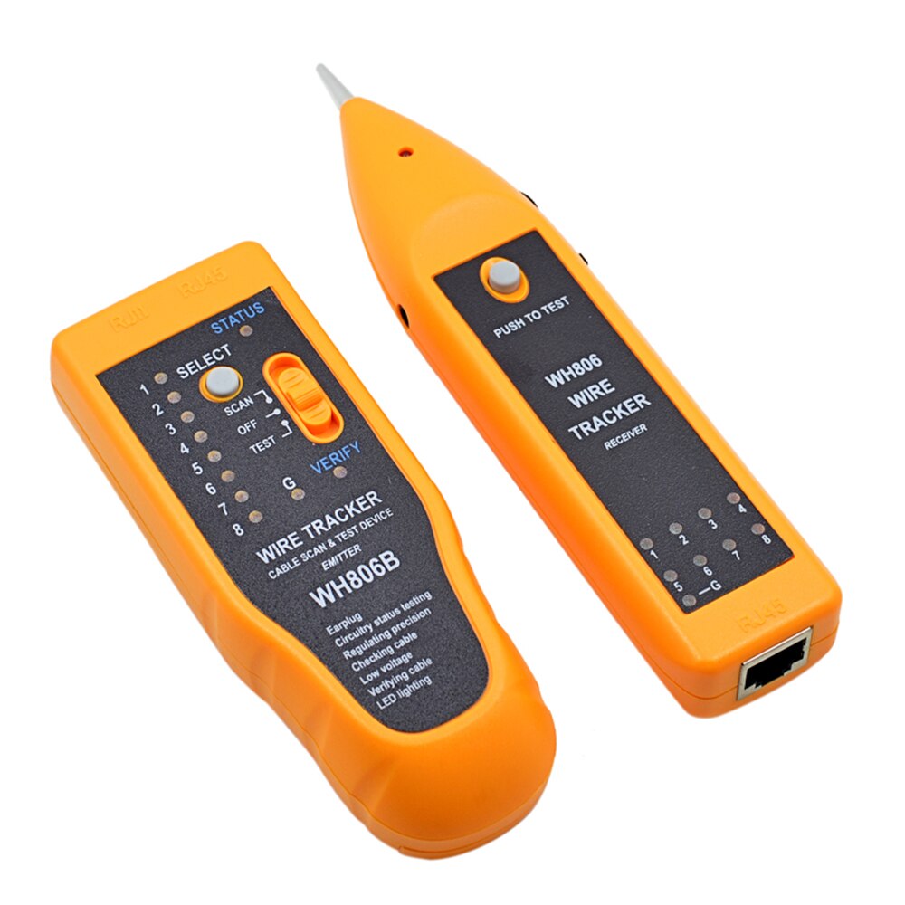 Originele WH806B Telefoon Wire Tracker Lan Kabel Tester Voor Stp Utp Cat5 Cat6 RJ45 RJ11 Bnc Metalen Lijn Finder Sequence testen