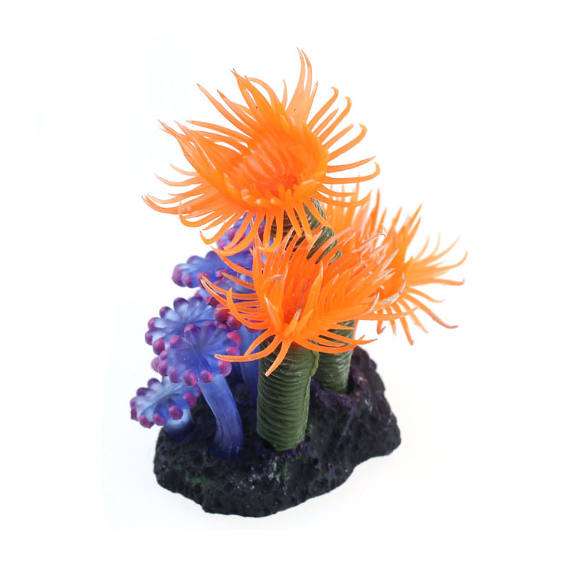 Decoraciones de peces de acuario hogar suave resina Artificial Coral pecera acuario encantadora Decoración