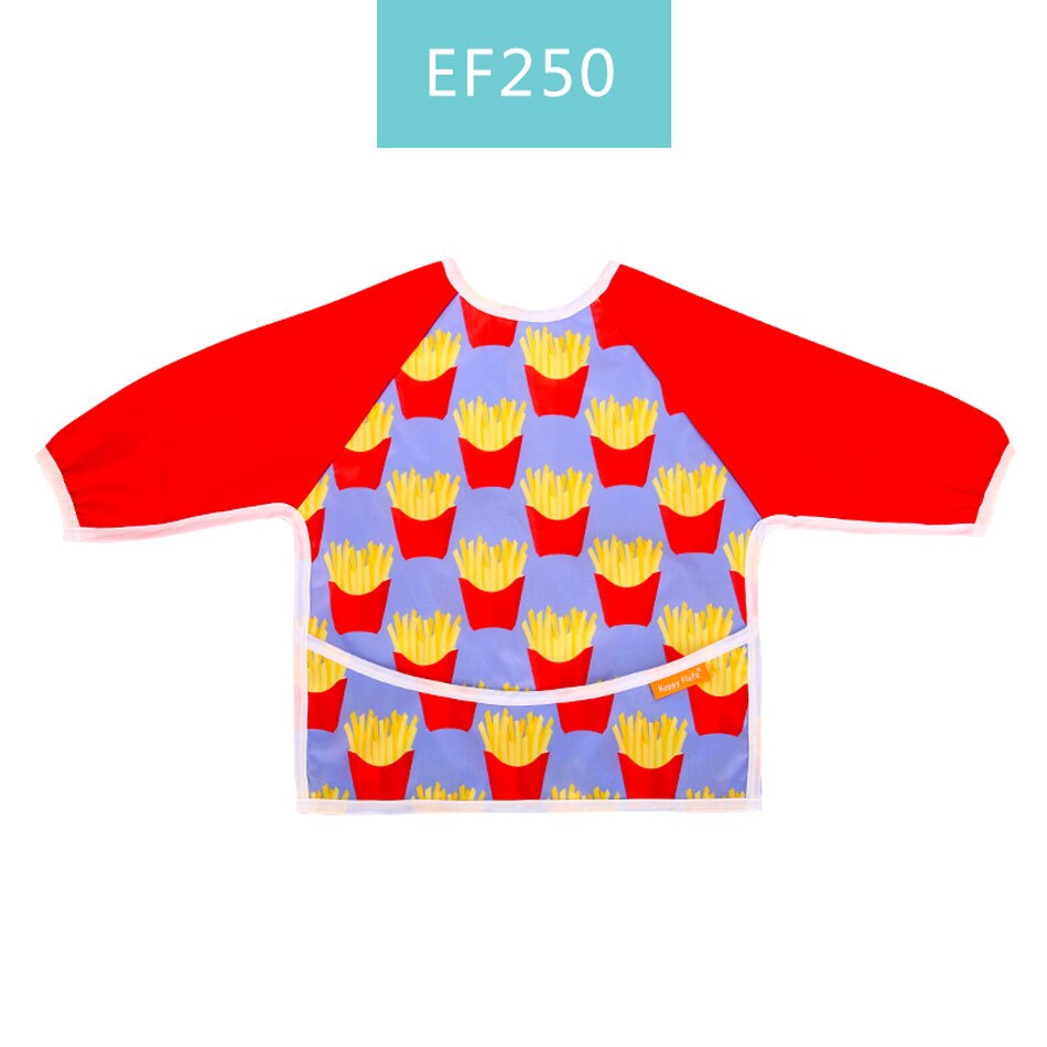 Happyflute Baby Slabbetjes Waterdichte Baby Slabbetjes Print Pul & Print Minky Leuke Lange Mouwen Kinderen Bib Burp Kleding Baby Spullen: EF250